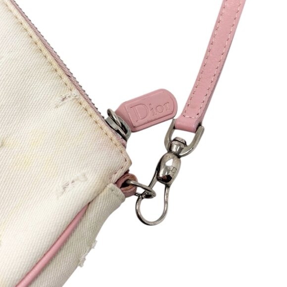 Christian Dior Vintage 2003 Distressed Floral Denim Mini Saddle Bag [106219] - Picture 12 of 15